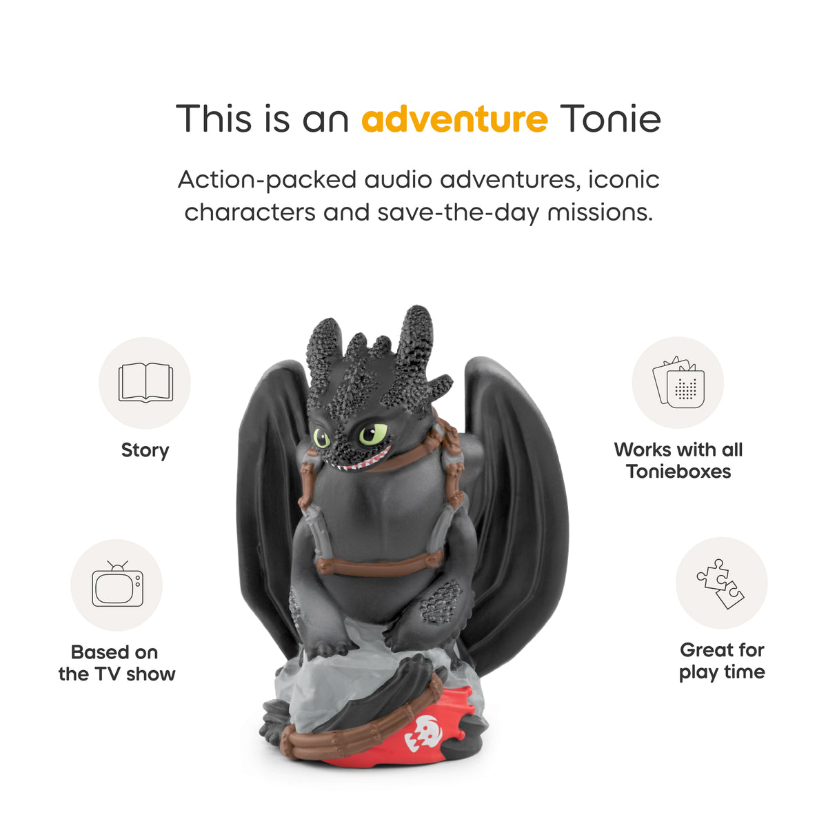 Tonies Audio Character - How to Train Your Dragon: Toothless Audio Classic Tonie Character
