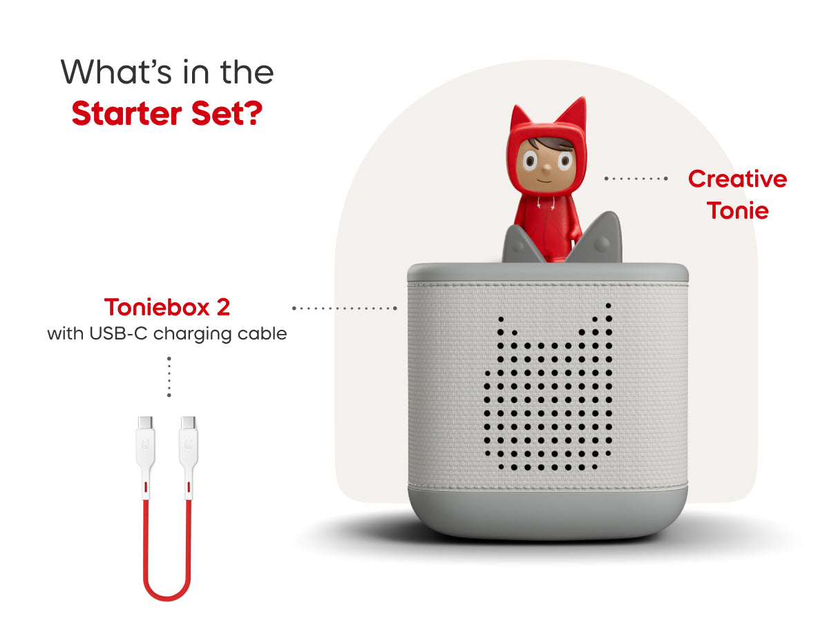 Toniebox 2 Moon Grey Starter Set Creative Tonie Rubie UK