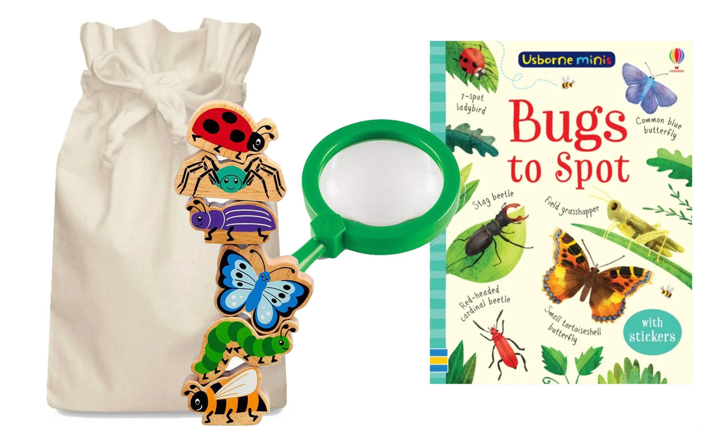 Bugs to Spot Story Sack with Lanka Kade & Jumbo Magnifying Glass - Little Whispers