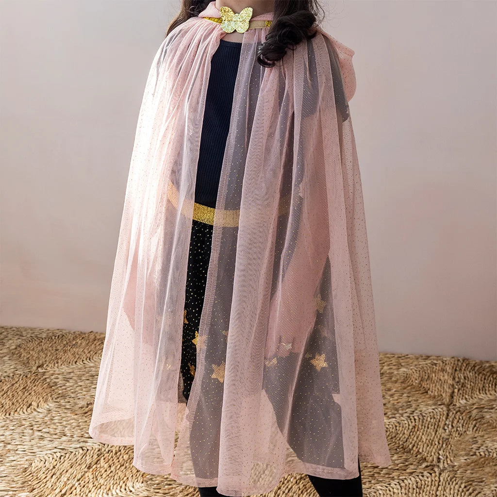 Children's glitter cape - Light pink