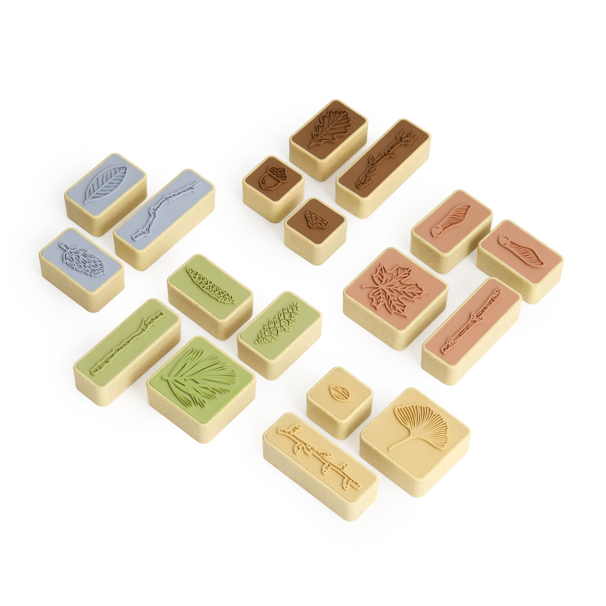 Guidecraft Branches & Leaves Stamps 18 pc set
