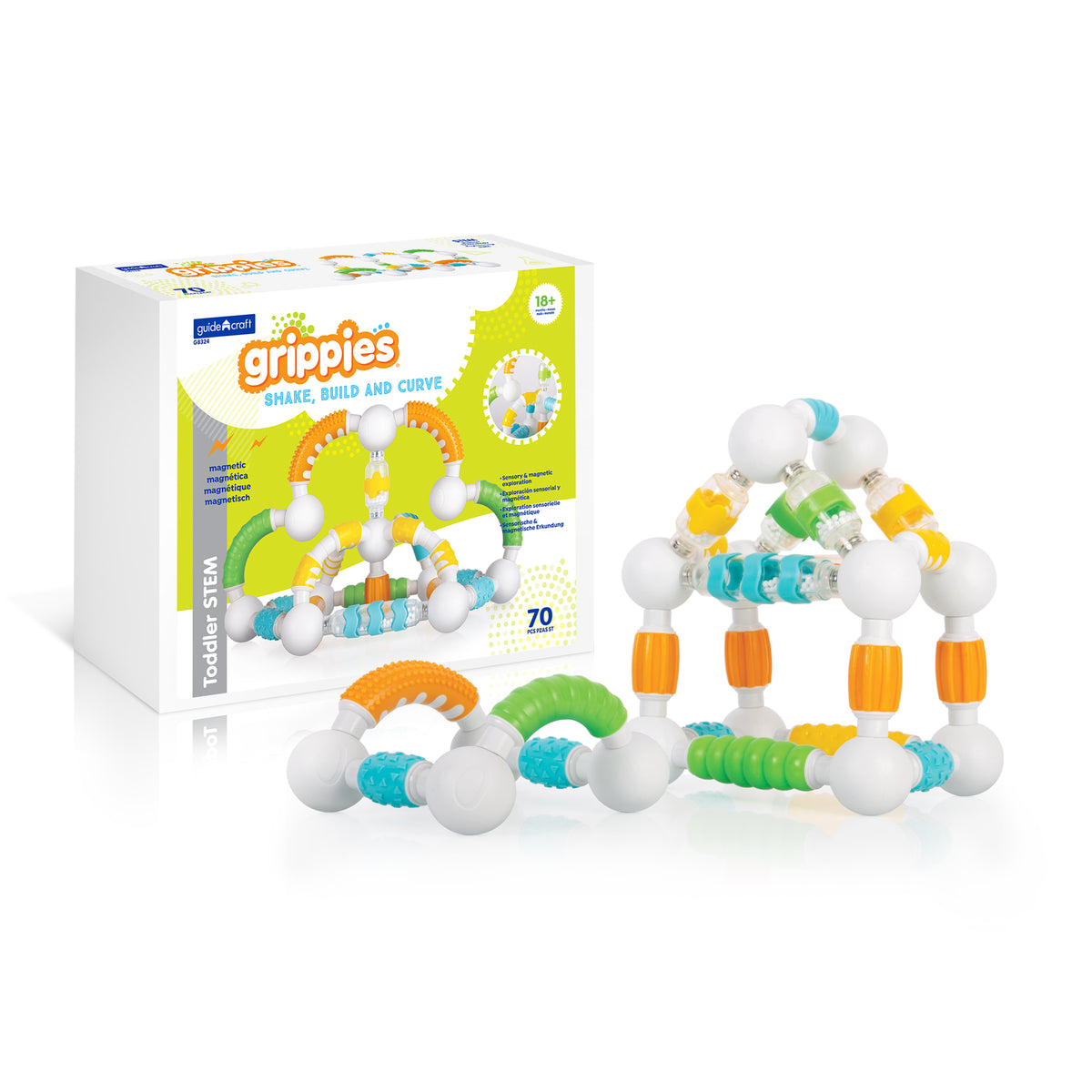 Guide Craft Grippies Shake, Build, Curve 70 pc Set (Direct Shipping UK)