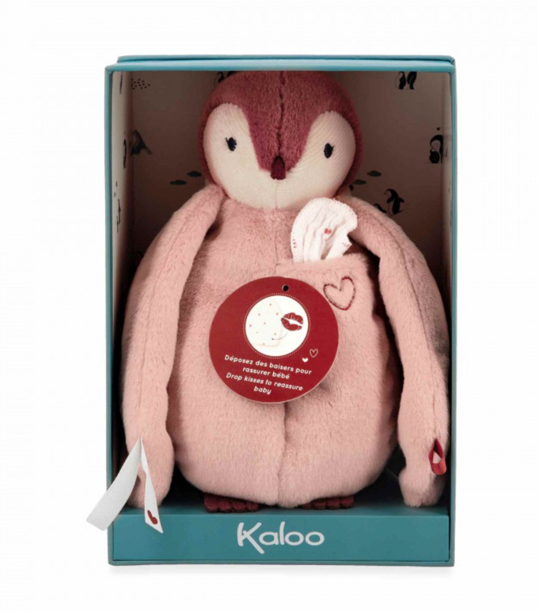 Kaloo Kissing Plush Penguin Pink - Little Whispers