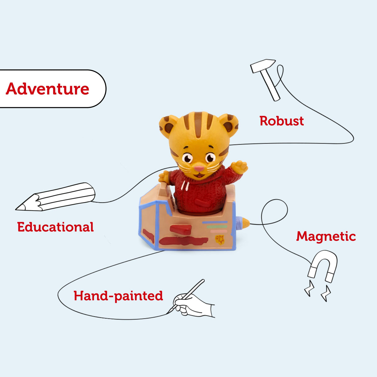 PRE - ORDER: Tonies Audio Character Daniel Tiger's Neighbourhood Audio Classic Tonie Character - Little Whispers