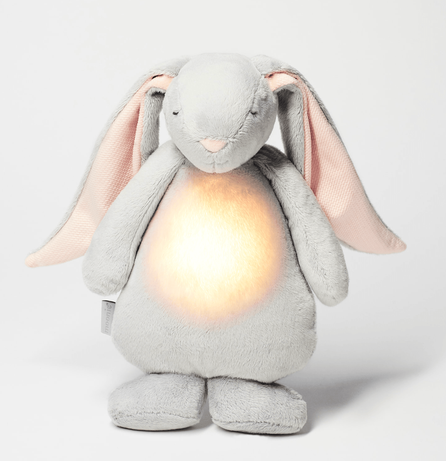 Moonie Grey/Pink Cloud Sound and Light Rabbit - Little Whispers