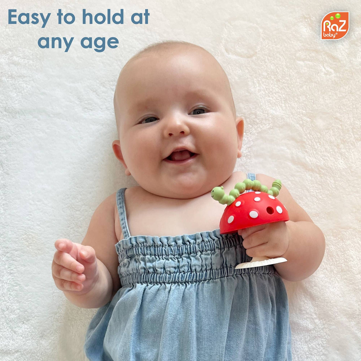 CHOMPY MUSHROOM GRIP TEETHER - RED/GREEN - Little Whispers