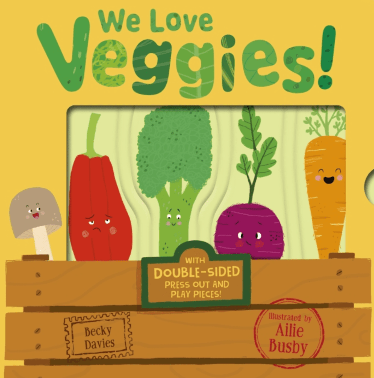 We Love Veggies Board Book - Little Whispers