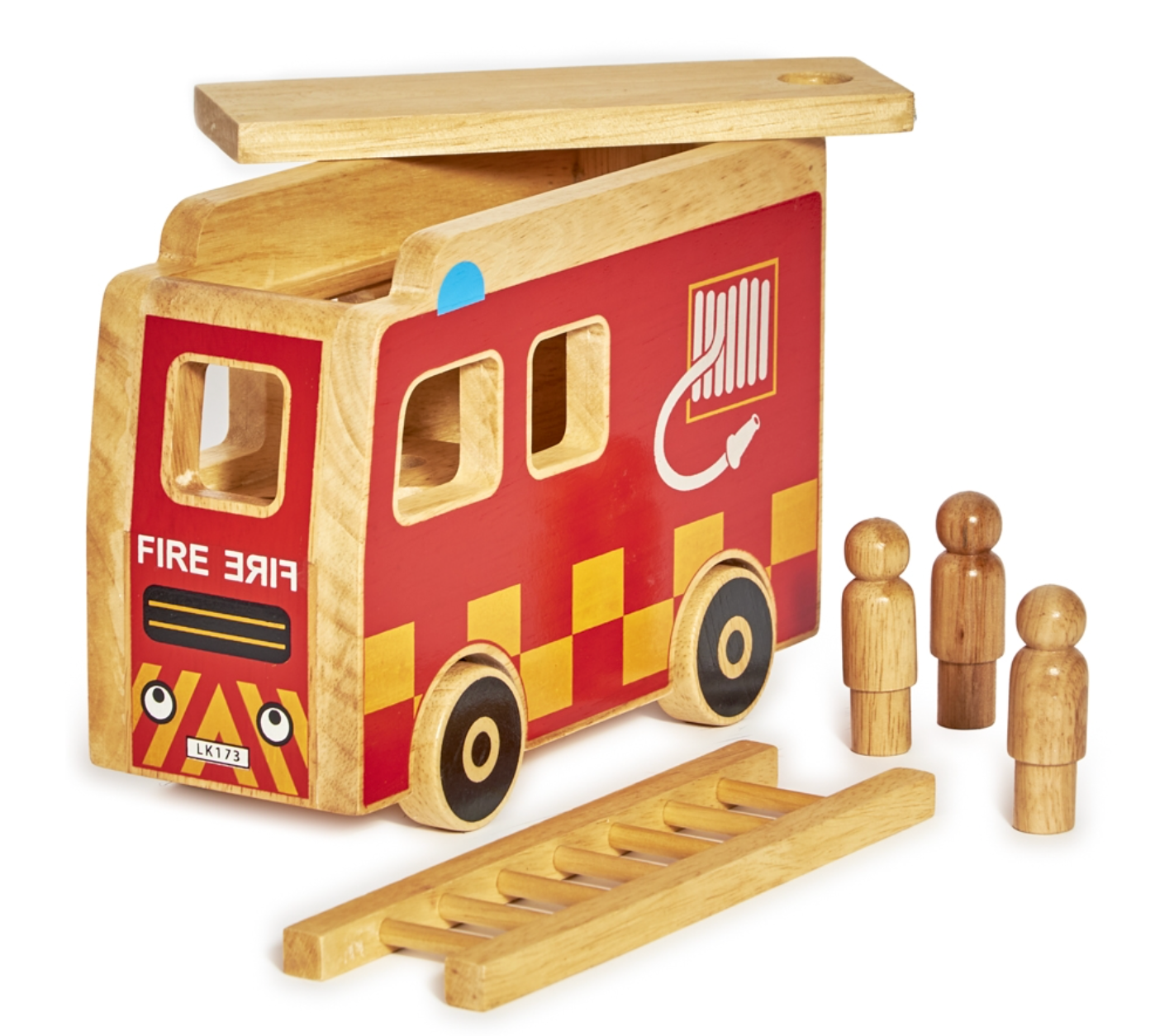 Lanka Kade Wooden Fire Engine Playset