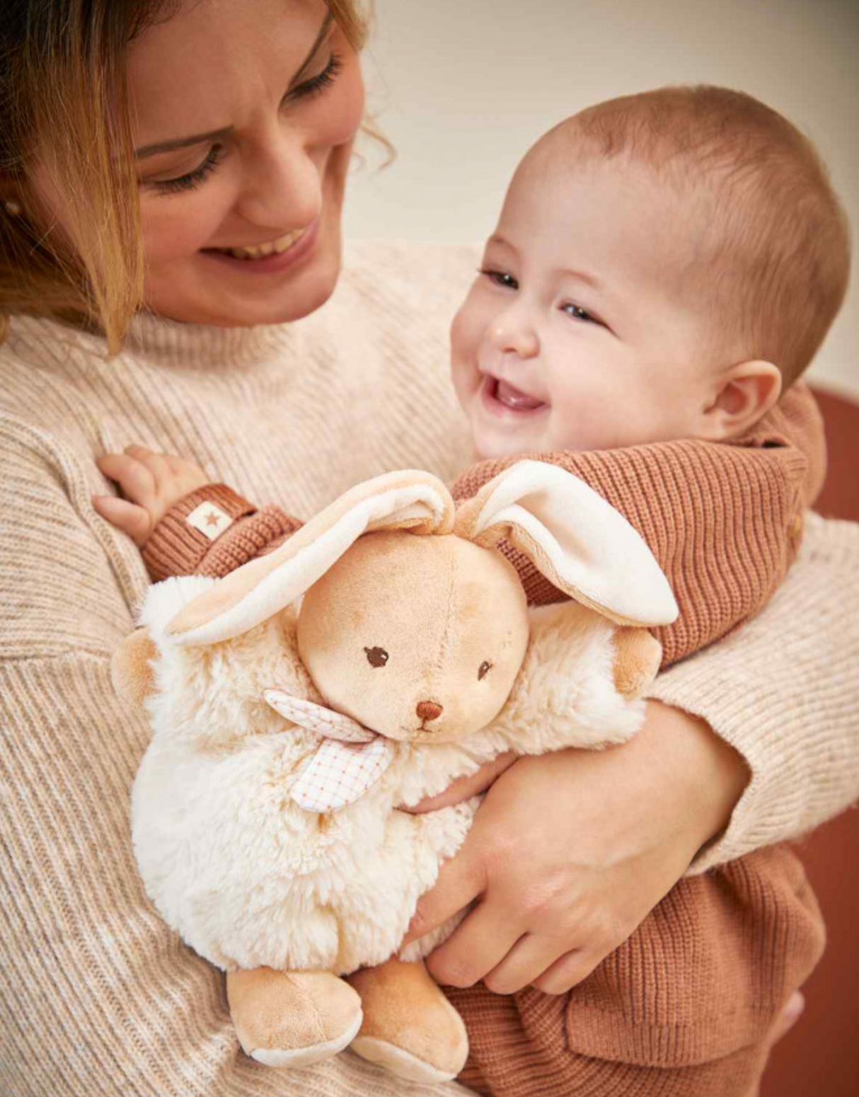Kaloo Cream Small Plush Chubby Rabbit
