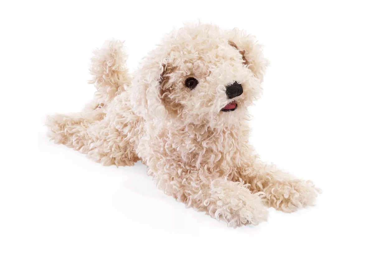 Folkmanis White Poodle Puppy