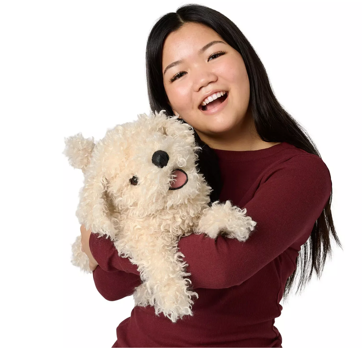 Folkmanis White Poodle Puppy