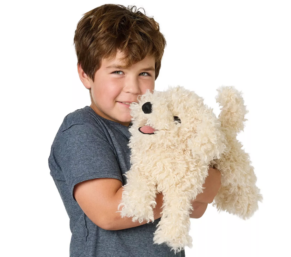 Folkmanis White Poodle Puppy