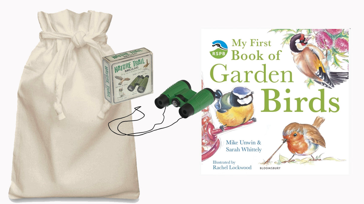 My First Garden Birds Story Sack with Nature Trail Binoculars