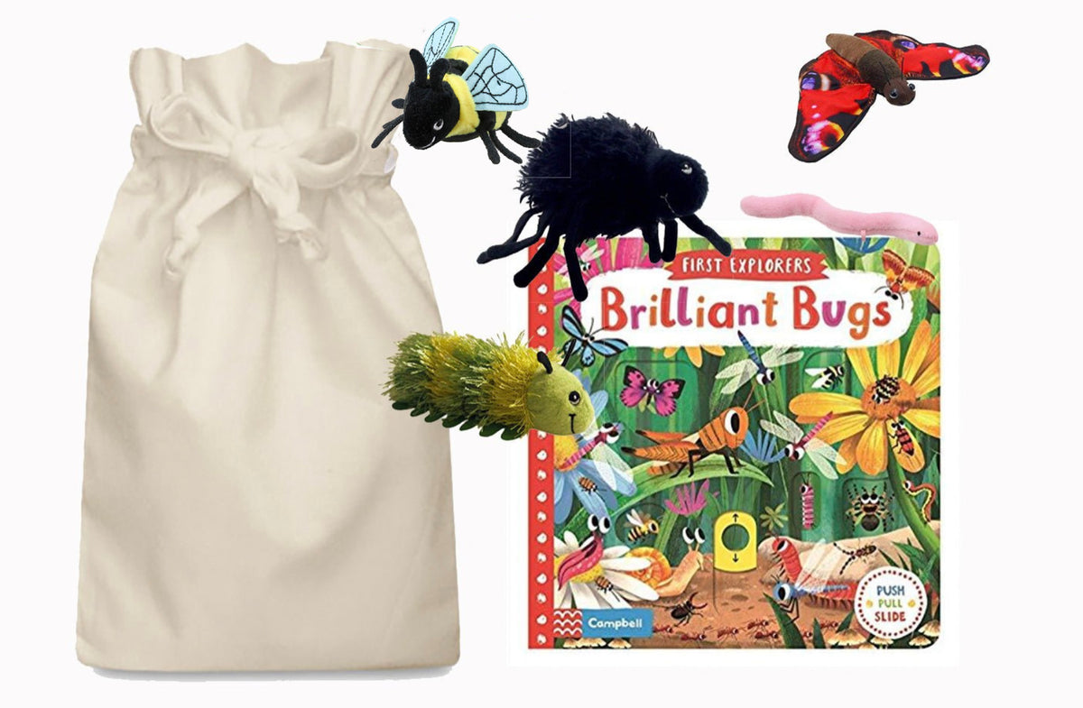 Brilliant Bugs Story Sack with Finger Puppets