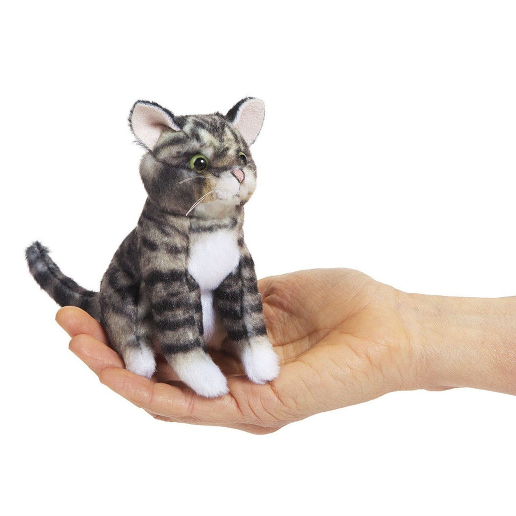 Folkmanis Mini Tabby Cat Finger Puppet (Pre-Order Yours Now) - Little Whispers