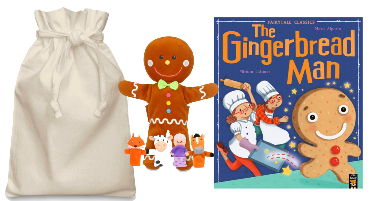 Gingerbread Man Story Sack with Hand Puppet