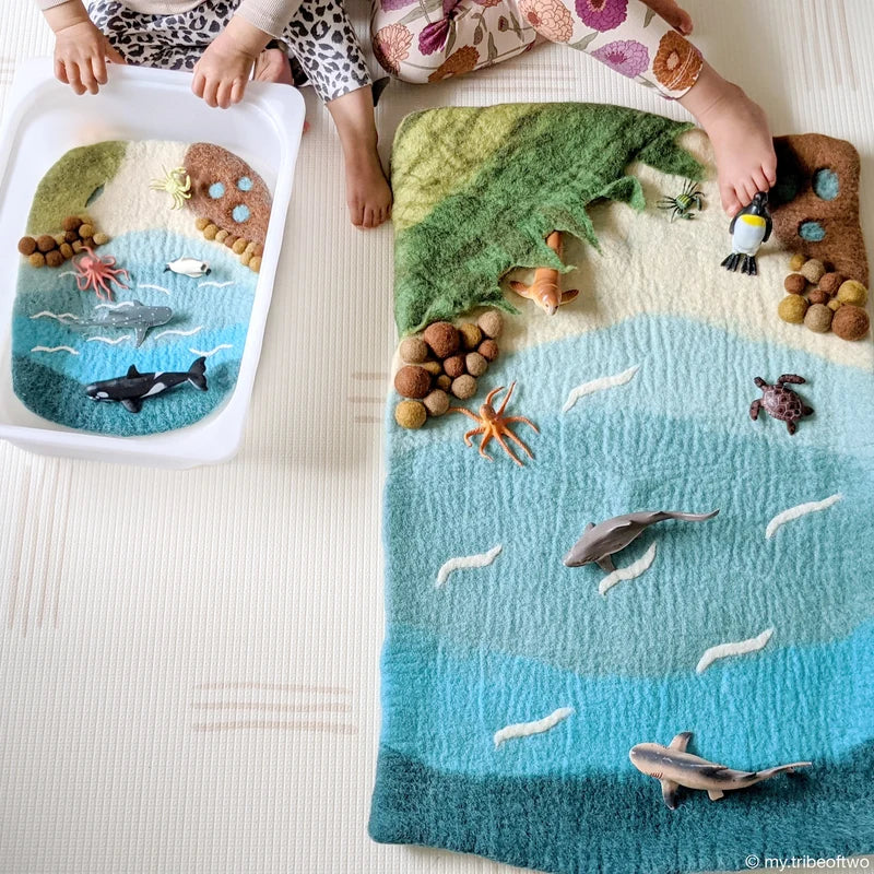 Tara's Treasures Large Sea and Rockpool Play Mat Playscape