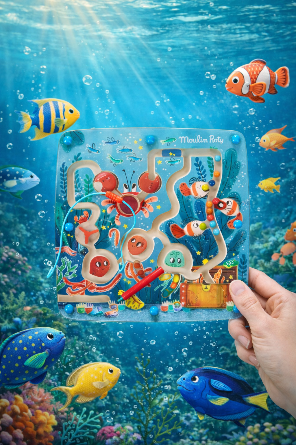 Moulin Roty Magnetic Ocean Maze in the sea