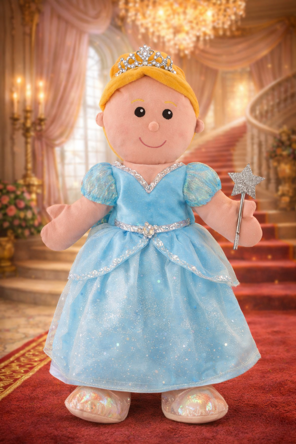 Cinderella Story Sack with Hand Puppet in a ballroom
