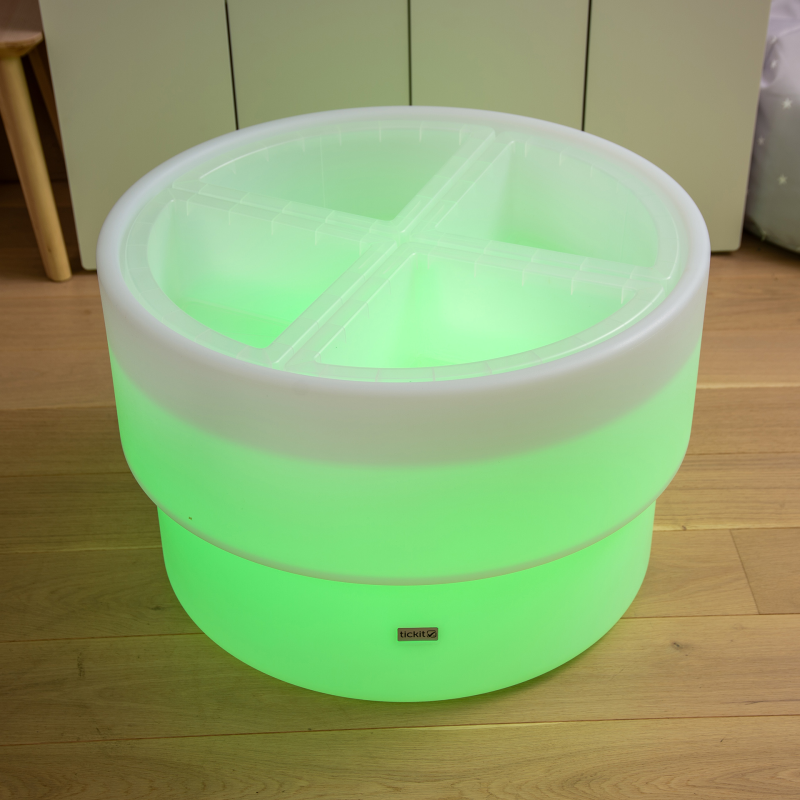 Discovery Glow Water Table + Clear Quadrant Trays (Direct Shipping)