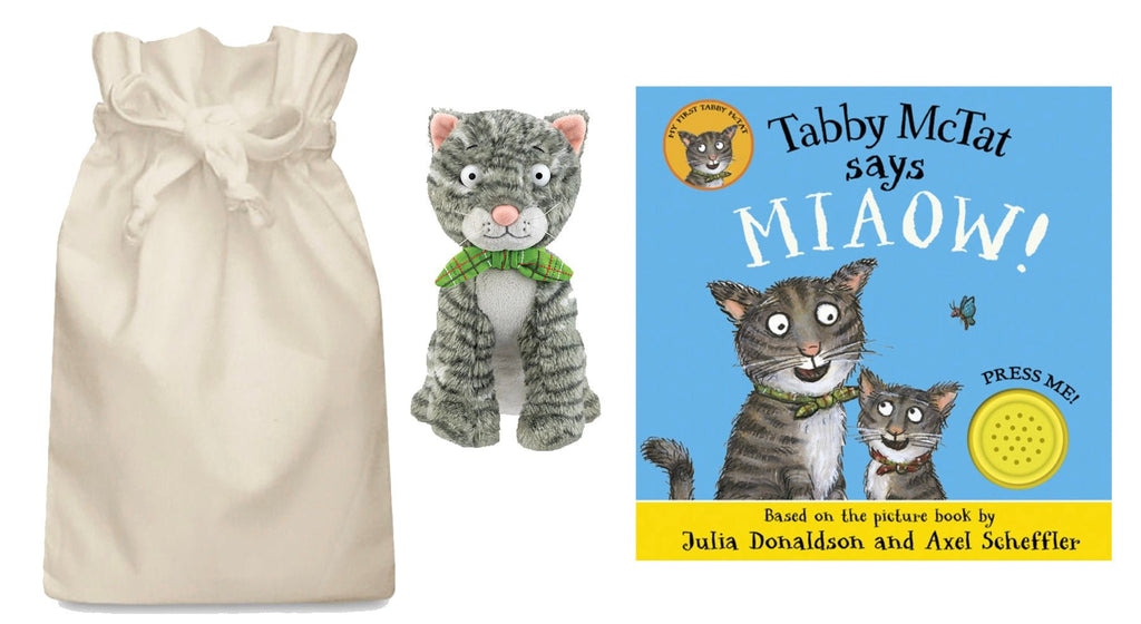 Tabby McTat says Miaow Sound Story Sack with TabbyMc Tat Soft Toy - Little Whispers