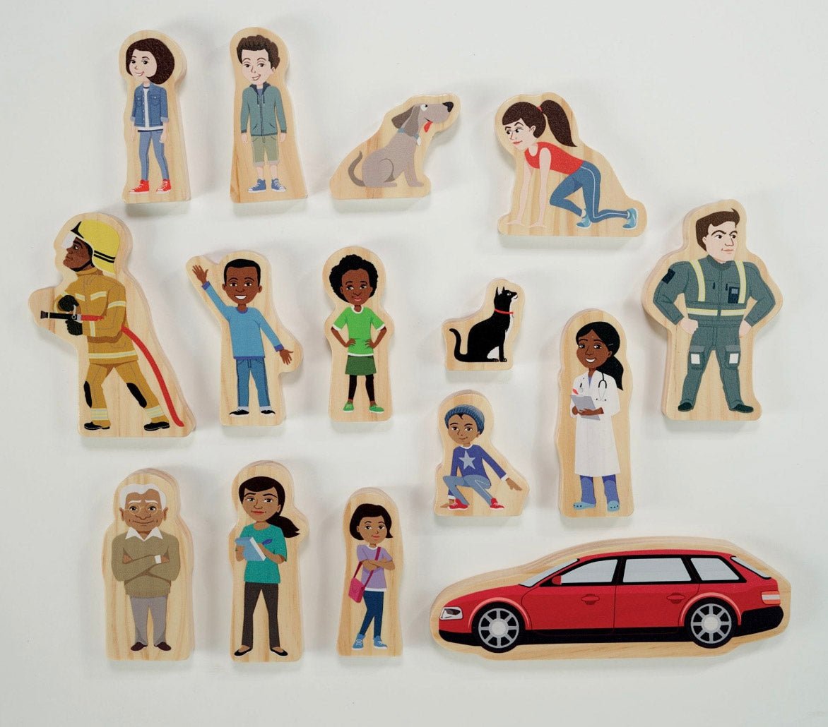 Story Starter Picture Cubes and Superhero Character Story Sack - Little Whispers