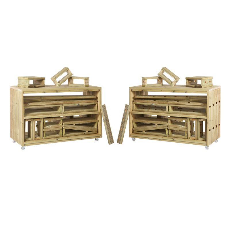 Cosy Imagineering & Block Trolleys Complete Set ( 2 Trolleys + Blocks ) (Direct Shipping Item) - Little Whispers