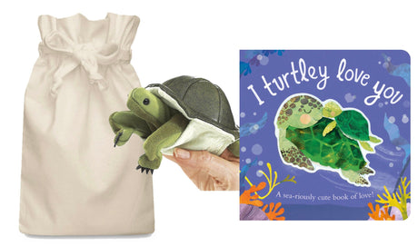 I Turtley Love You Story Sack with the Folkmanis Turtle Puppet - Little Whispers