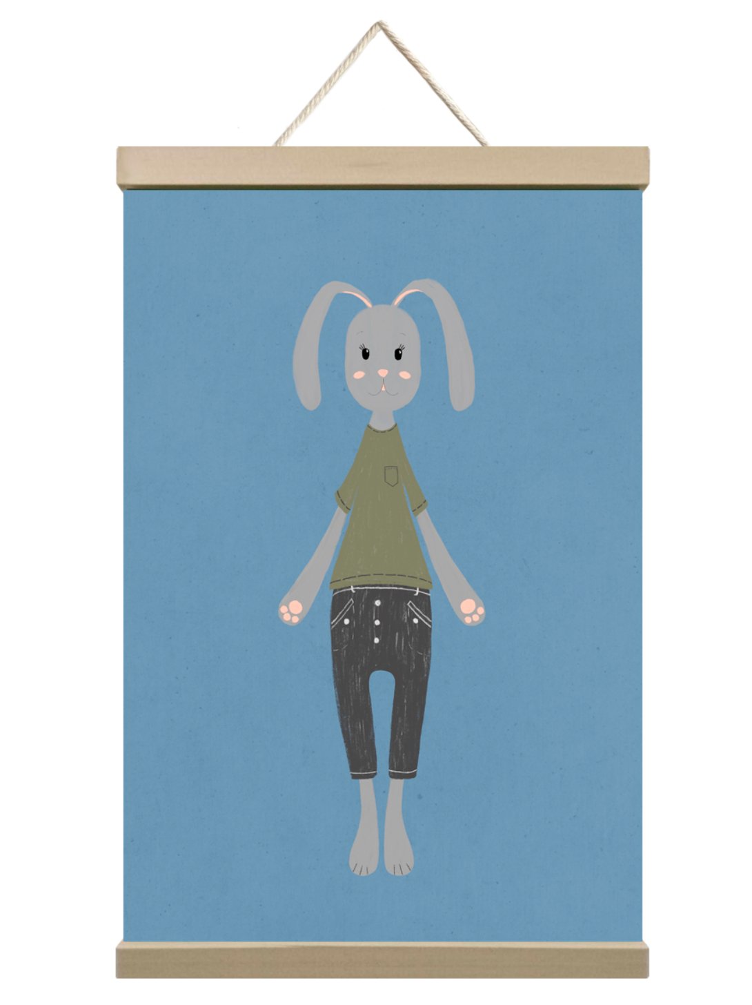 Happy Bunny Nursery Wall Art - Little Whispers
