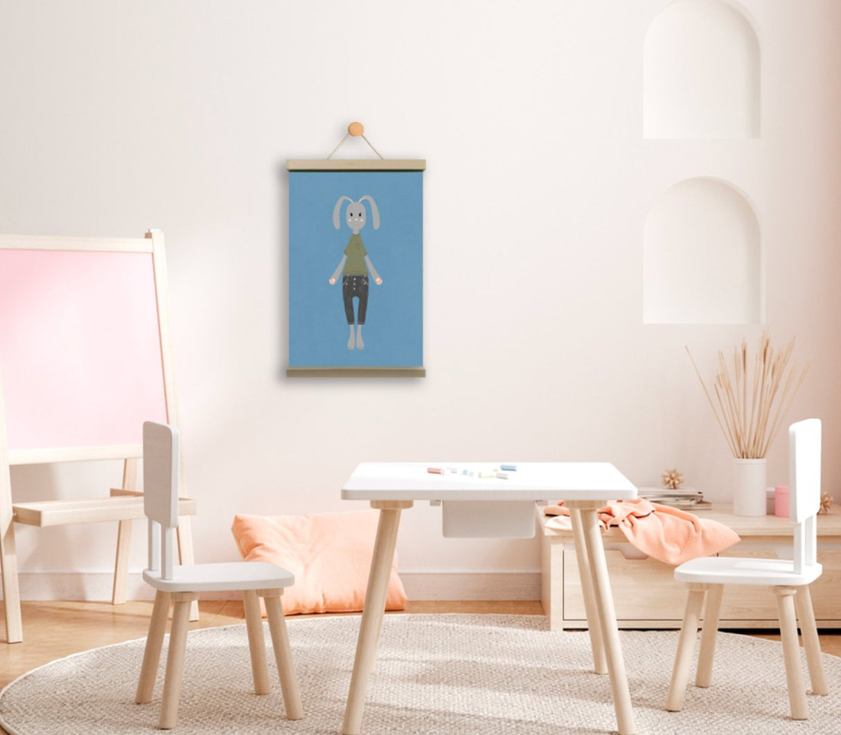 Happy Bunny Nursery Wall Art - Little Whispers