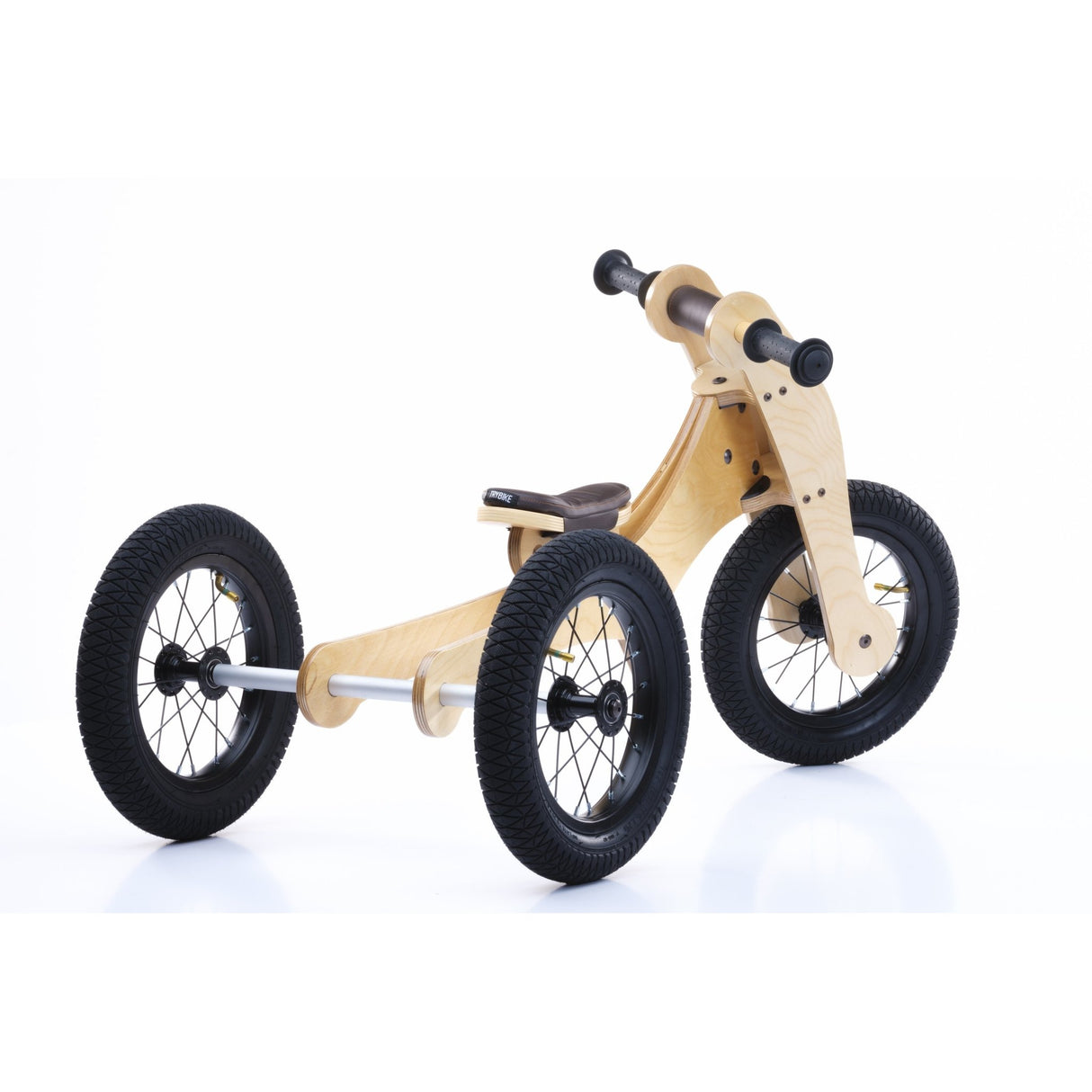 Trybike Natural Wood 4-in-1 Balance Bike + Seat Cover & Safety Pad - Little Whispers