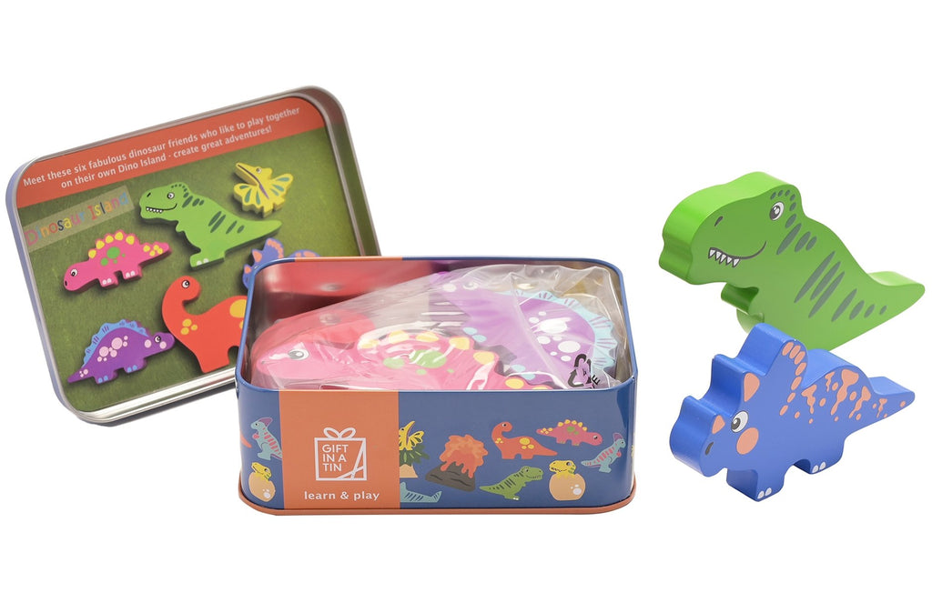 Apples To Pears Gift In A Tin Dinosaur Island - Little Whispers