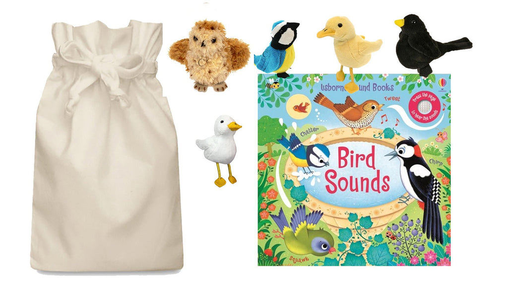 Bird Sounds Story Sack with Puppet Company Finger Puppets - Little Whispers
