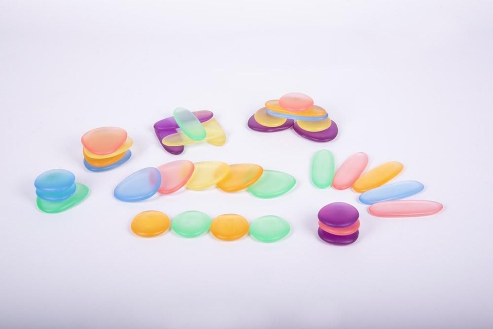 Clear Junior Rainbow Pebbles (Pk18) - Little Whispers