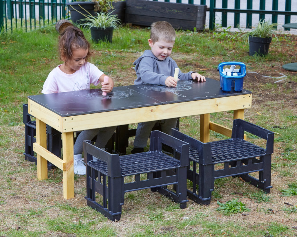 Cosy Slim H Crate Chalk Table + 4 H Crates (Direct Shipping Item) - Little Whispers