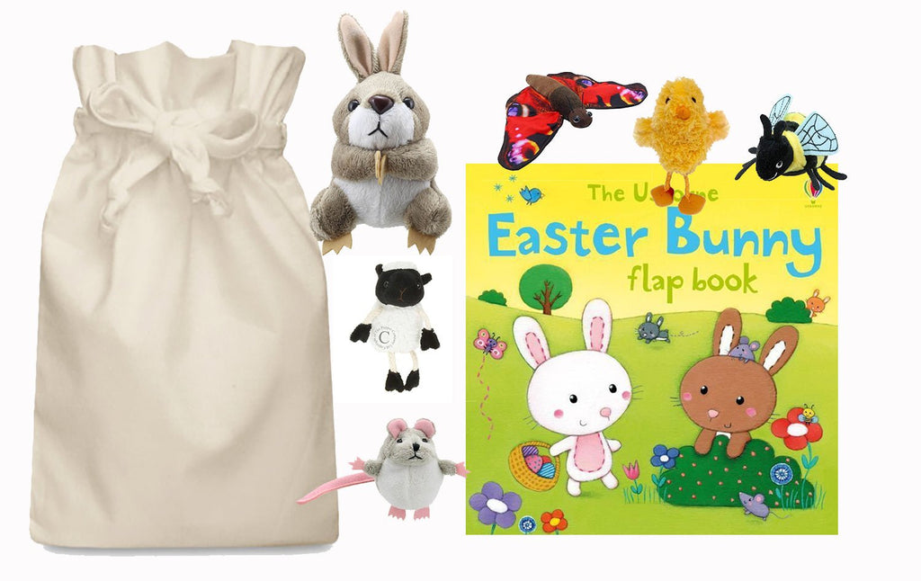 Easter Bunny Story Sack with Puppet Company Finger Puppets - Little Whispers