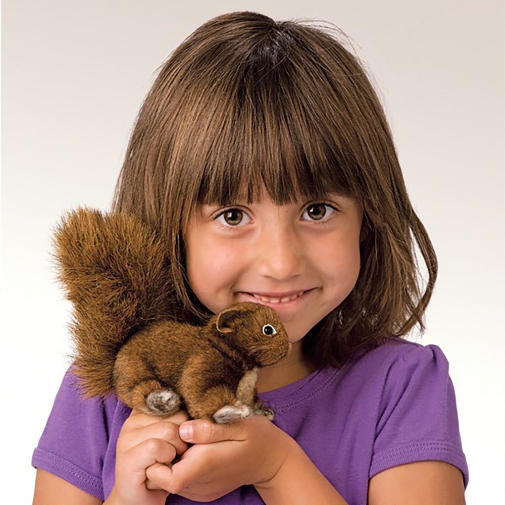 Folkmanis Mini Red Squirrel Finger Puppet (Pre-Order) - Little Whispers