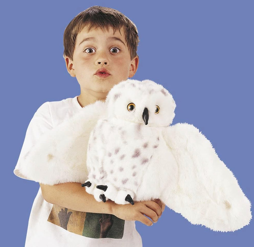 Folkmanis Snowy Owl Hand Puppet (Pre-Order) - Little Whispers