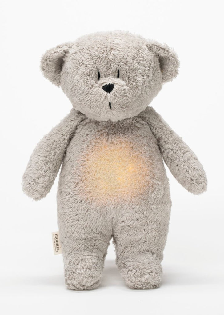 Grey Organic Humming Bear with Night Light - Little Whispers