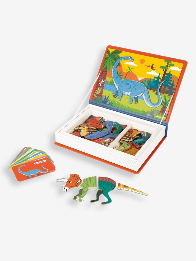 Janod New Dinosaur Magnetic Book - Little Whispers