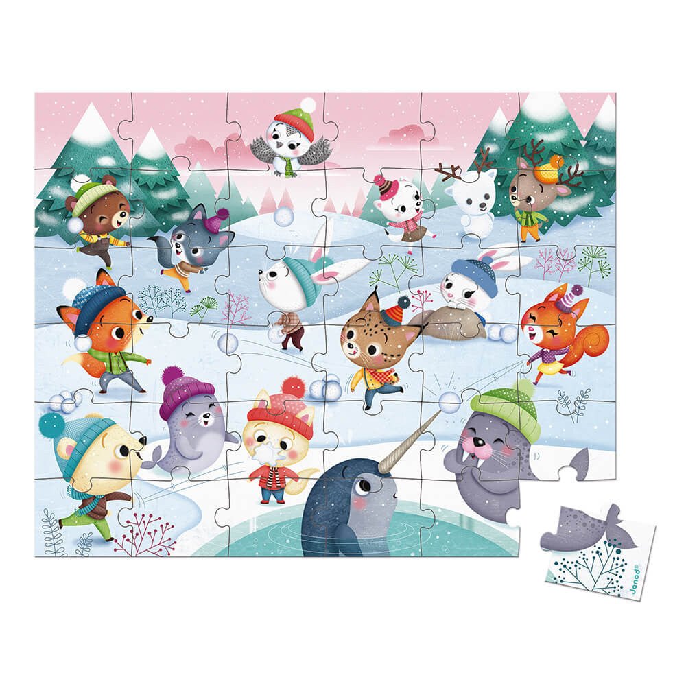 Janod Puzzle Snow Party 36pc J02647 - Little Whispers