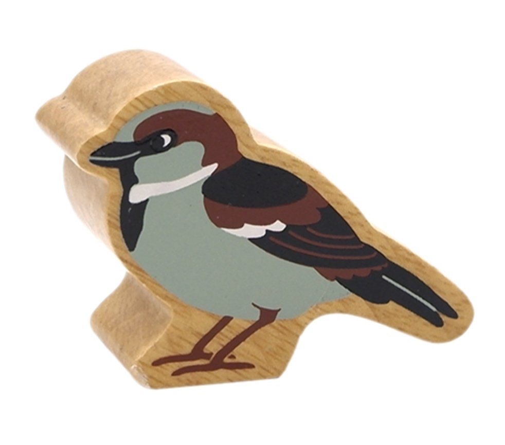 Lanka Kade Wooden Grey House Sparrow - Little Whispers