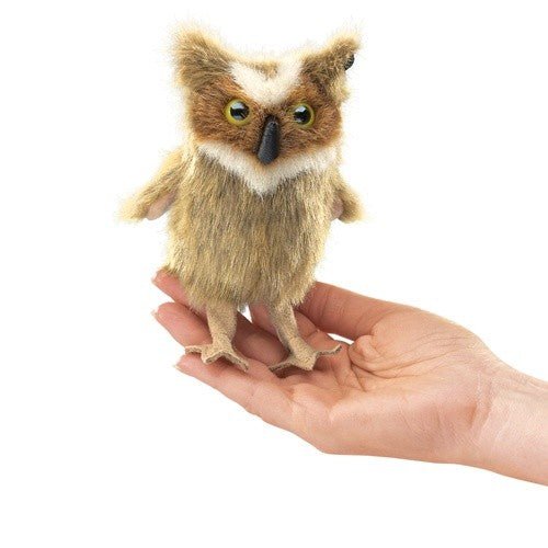 Mini Great Horned Owl Finger Puppet - Little Whispers