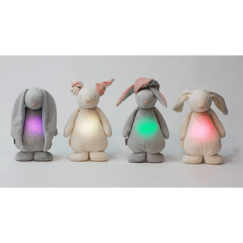 Moonie Powder Pink Sound & Light Rabbit - Little Whispers