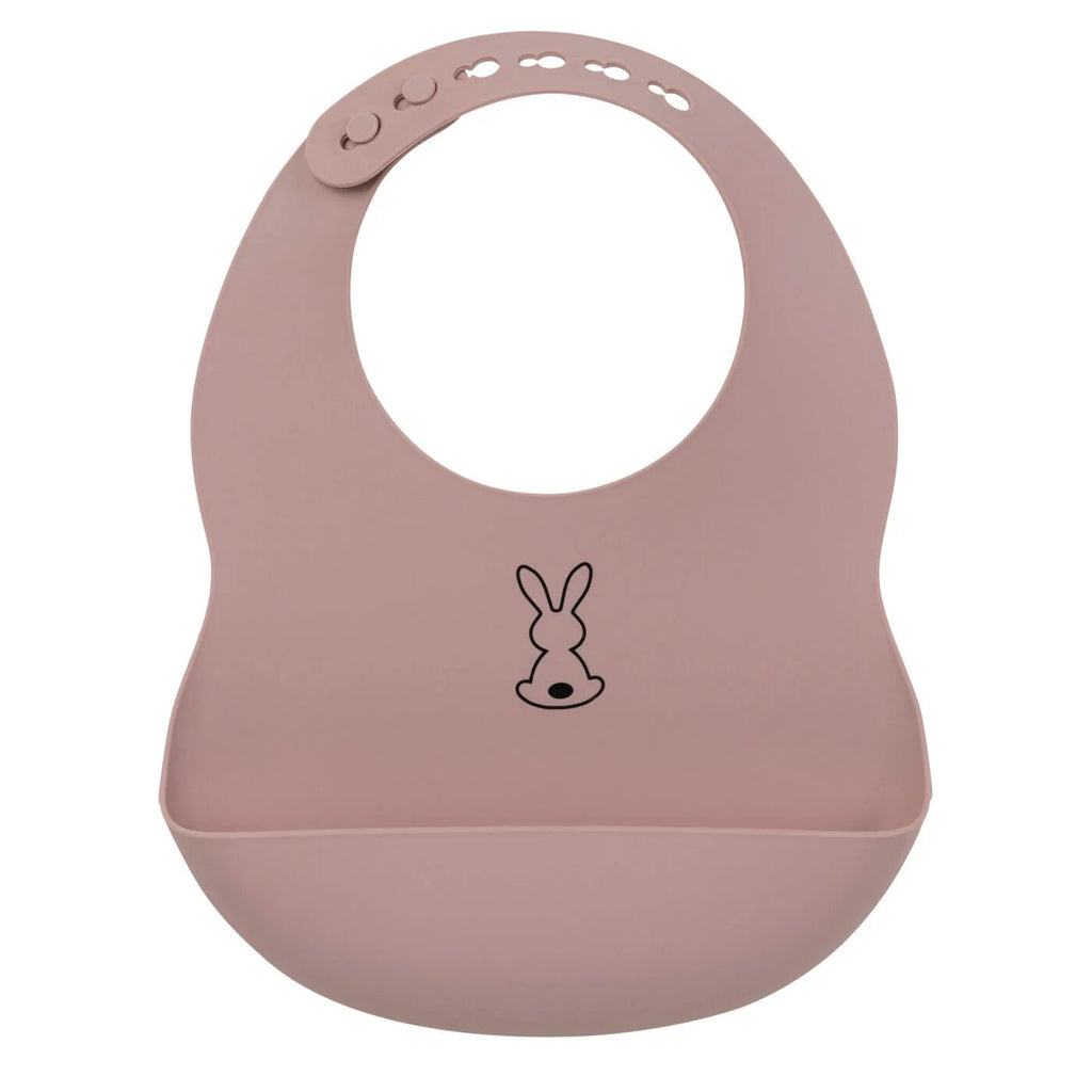 Nattou Silicone Pink Baby Bib - Little Whispers