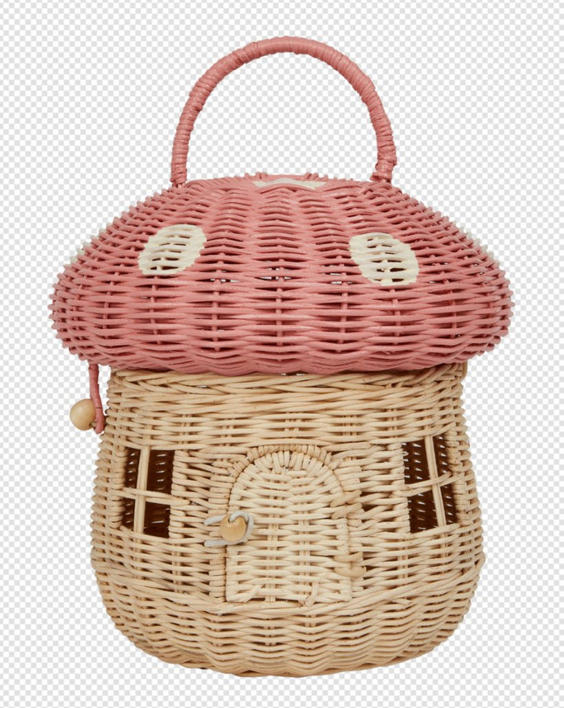 Olli Ella Musk Mushroom Basket - Little Whispers