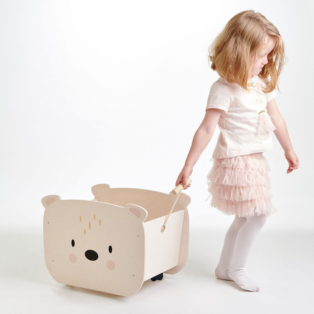 Tenderleaf Toys Pull Along Bear Cart (Direct Shipping) - Little Whispers