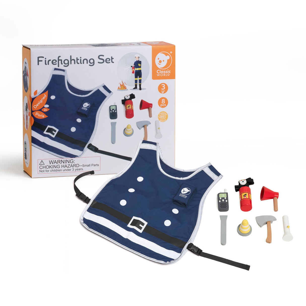 Firefighting Pretend Play Set Wooden Role Play