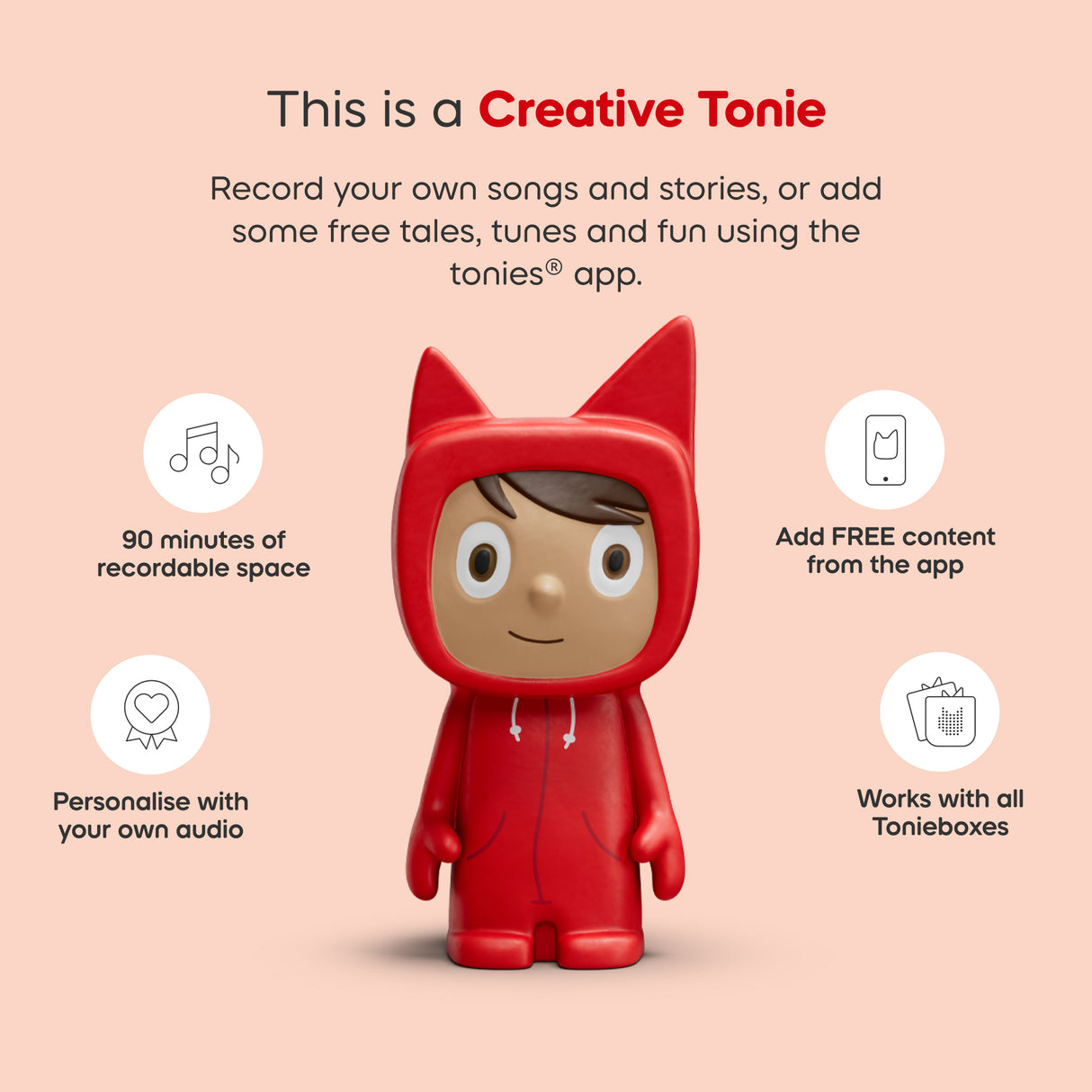 Toniebox 2 Sunset Red Starter Set Creative Tonie Rubie 