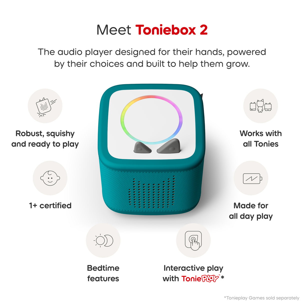 Toniebox 2 Tropical Teal Starter Set Creative Tonie Rubie UK 